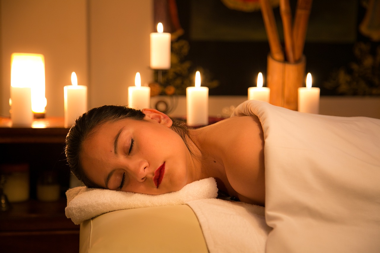 Relaxamento à luz de velas
